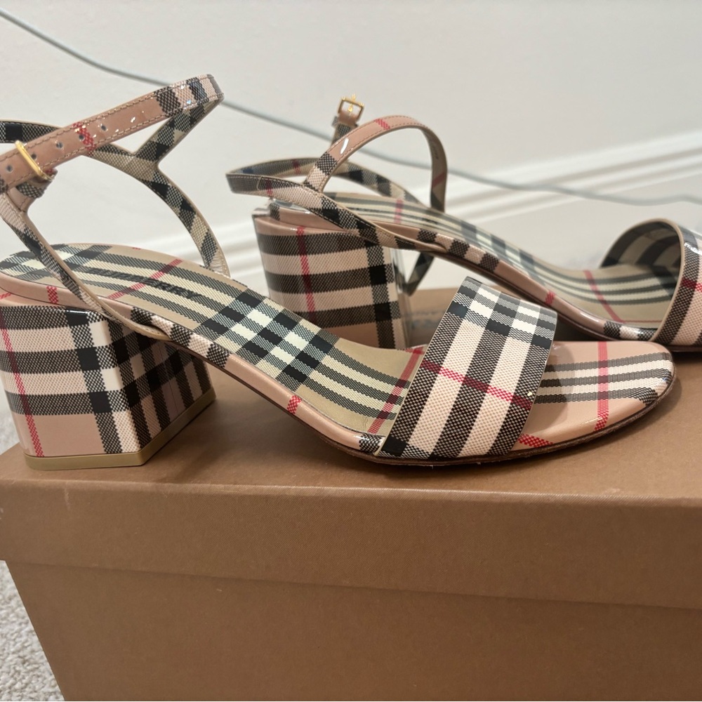 Plaid Strappy Sandals